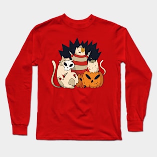 Cats Carved a Pumpkin - Or did they? Long Sleeve T-Shirt